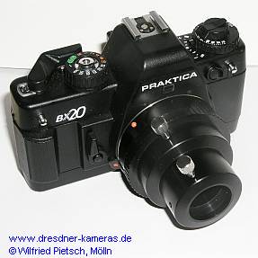 Praktica BX 20 mit Praktica-B-Mikrozwischenst�ck
