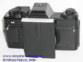 Praktica M (baugleich der BCA M) mit einem Ansatzst�ck f�r spezielle Mikroskope
