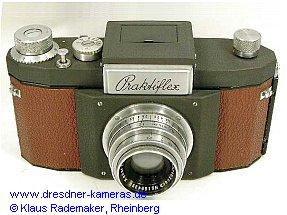 Praktiflex Version 6 #4066 mit grauem Kr�usellack und brauner Belederung (so genannte �NS-Kamera�)