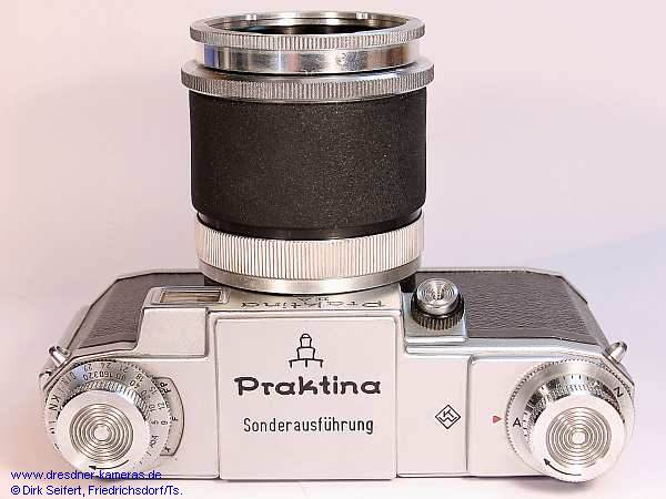 Praktina IIA Sonderausf�hrung zur Nutzung an der mikrofotografischen Einrichtung Carl-Zeiss-Jena mf-matic (als Filmkassette ohne Reflexspiegel, ohne Verschluss, ohne Zeitenwerk).